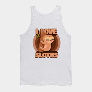 'I Love Sloths' Funny Sloth Gift Tank Top